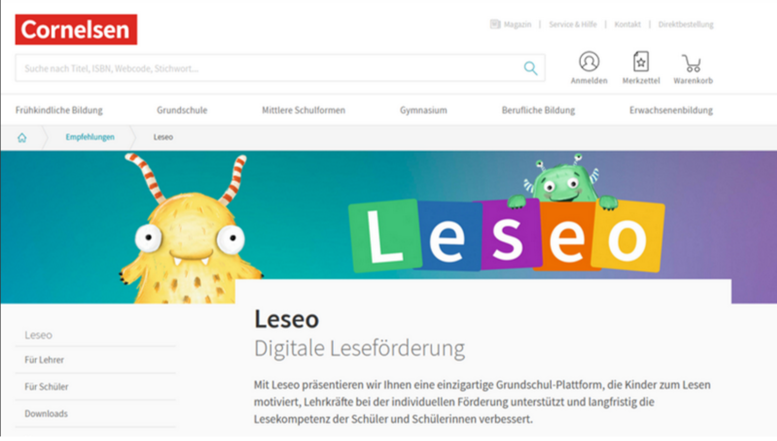 Leseo Digitale Leseförderung für die Grundschule – Medienzentrum